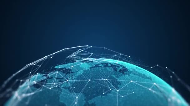 Conexões Globais Conexão Rede Dados — Vídeo de Stock