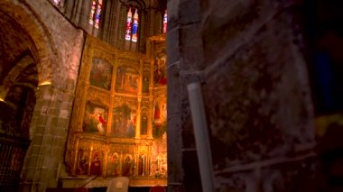 Avila, ortaçağ Avrupa kenti, Castilla y Leon, İspanya.