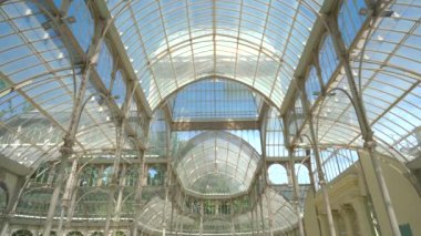 Madrid Kristal Sarayı, Madrid, İspanya, Avrupa 'daki Retiro Park' tan..