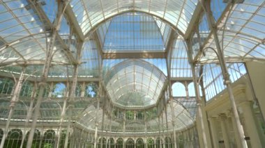 Madrid Kristal Sarayı, Madrid, İspanya, Avrupa 'daki Retiro Park' tan..