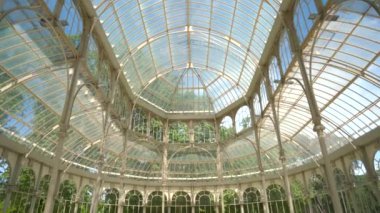Madrid Kristal Sarayı, Madrid, İspanya, Avrupa 'daki Retiro Park' tan..