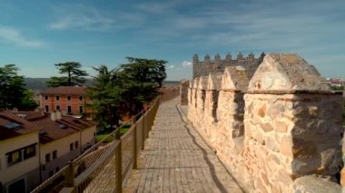 Avila, ortaçağ Avrupa kenti, Castilla y Leon, İspanya.