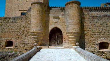 Ortaçağ Pedraza kasabası, Segovia, Castilla y Leon, İspanya, Avrupa.