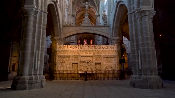 Avila Středověké Evropské Město Kastilie Leónu Španělsko — Stock video
