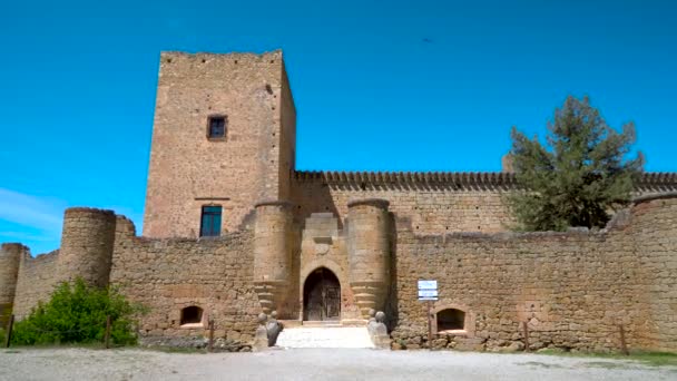 Ortaçağ Pedraza Kasabası Segovia Castilla Leon Spanya Avrupa — Stok video
