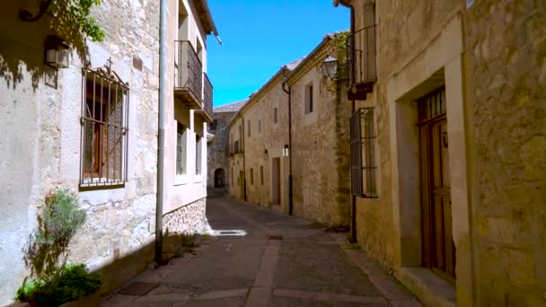中世の町ペドラサ セゴビア カスティーリャ レオン州 スペイン ヨーロッパ — ストック動画