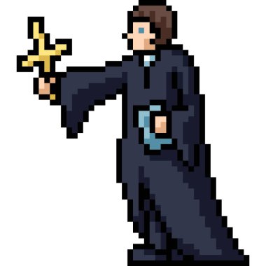 Piksel sanatı, rahiplerin çapraz şeytan çıkarması.