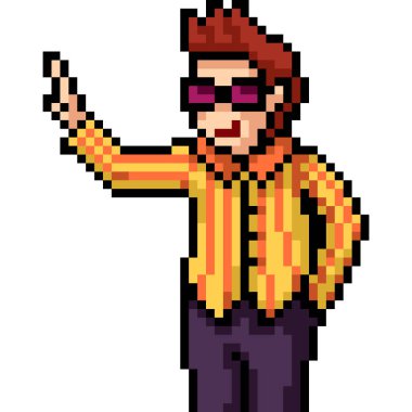 Genç ve yakışıklı ünlünün pikseli