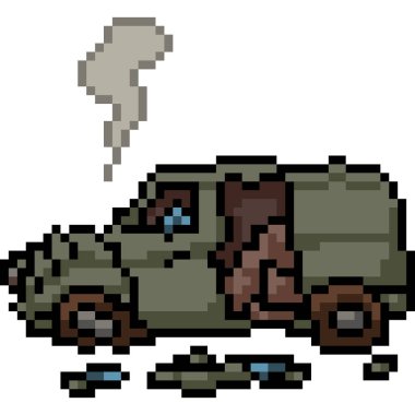 piksel araba kazası sanatı