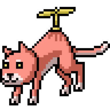 Pervane kedi sineğinin piksel sanatı