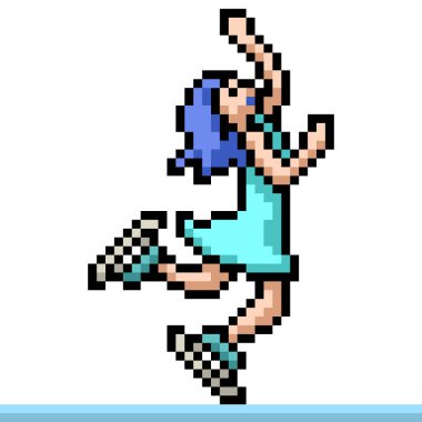 pixel art of ice ski dance