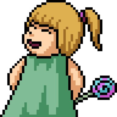 pixel art of girl hide candy