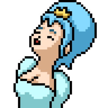 pixel art of blue princess royal