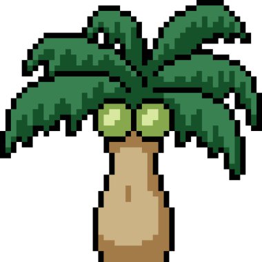 pixel art of sexy coconut tree