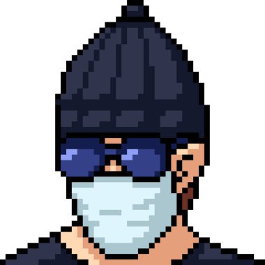 pixel art of mystery shady man
