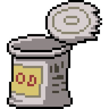 pixel art of empty can junk