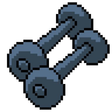 pixel art of pair of dumbbell