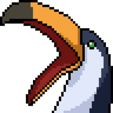 Piksel tukan ağzı sanatı