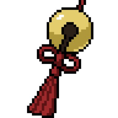 Altın çan dekorasyonunun piksel sanatı