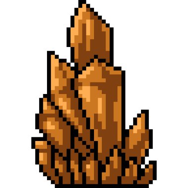 pixel art of raw gemstone jewelry