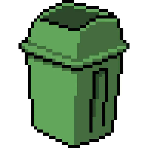 塑料垃圾桶像素艺术 — 图库矢量图片