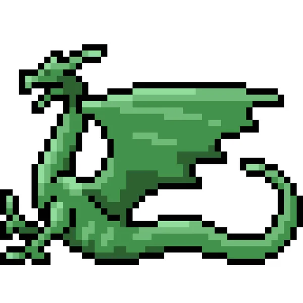 Pixel Art Dragon Jade Sculppture — Image vectorielle