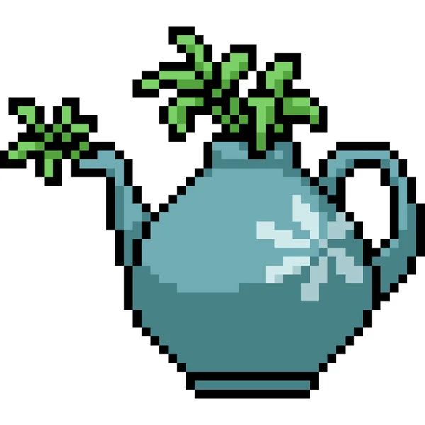 Pixel Art Pot Pot Plante — Image vectorielle