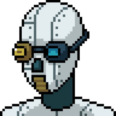 Geleceğin robot makinesinin piksel sanatı