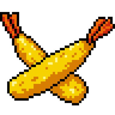 Japon tempurasının piksel sanatı.