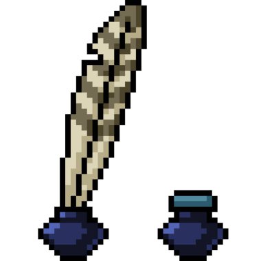 vintage kalem mürekkebinin piksel sanatı