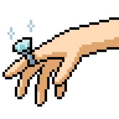 piksel parmak sanatı büyük elmas