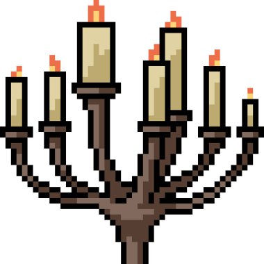 süslü kompleks mum piksel sanatı