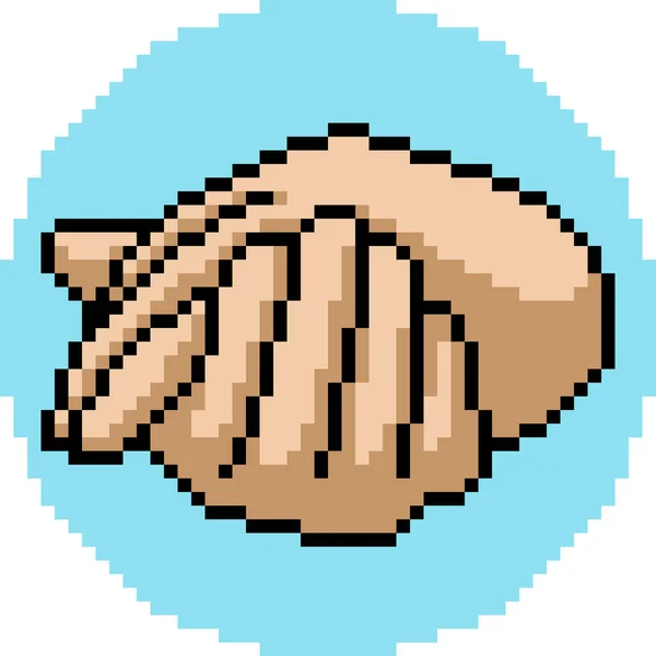 Pixelkunst Der Höflichen Handbewegung — Stockvektor