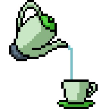 çay fincanı setinin piksel sanatı