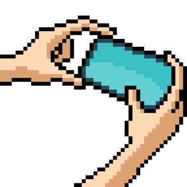 el ele tutuşmanın piksel sanatı akıllı telefon