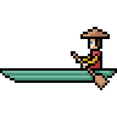 kayık kenarının piksel sanatı