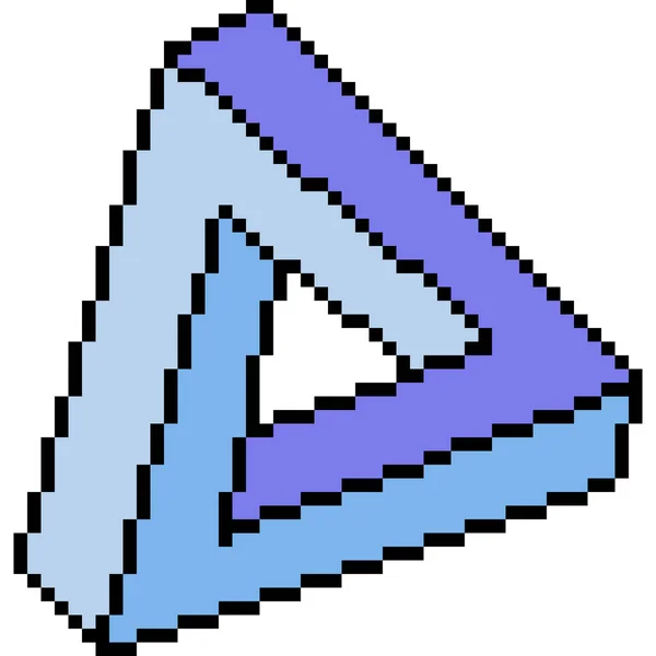 Пиксельное Искусство Абстрактного Треугольника Иллюзии — стоковый вектор