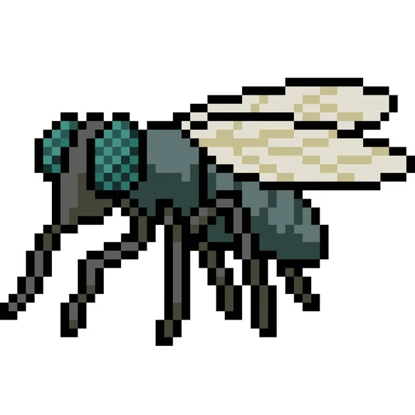 Pixelkunst Der Hässlichen Kleinen Fliege — Stockvektor