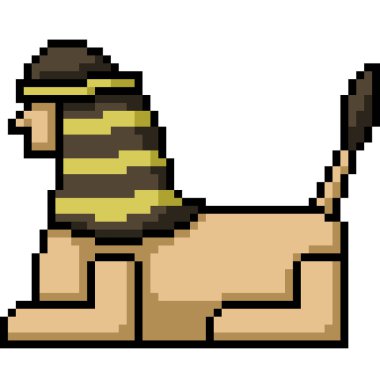 aslan sfenks heykelinin piksel sanatı