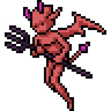 Cehennemden gelen iblisin piksel sanatı