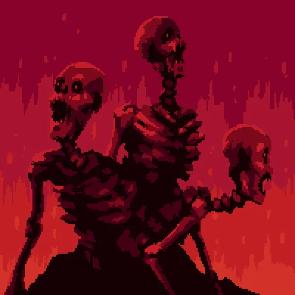 Piksel sanat fantezi cehennem ruhu