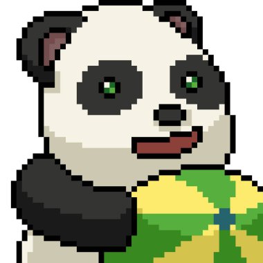 panda oyun topunun piksel sanatı