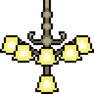 süslü tavan lambasının piksel sanatı