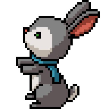 Küçük çocuk tavşanın pikseli