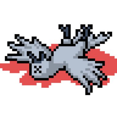 Kuşların piksel sanatı dehşet içinde ölür.