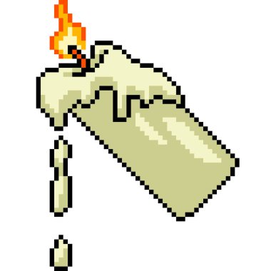 Mum gözyaşı damlası piksel sanatı izole arkaplan