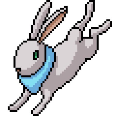 Tavşan evcil hayvan atlama sanatı izole edilmiş arka plan