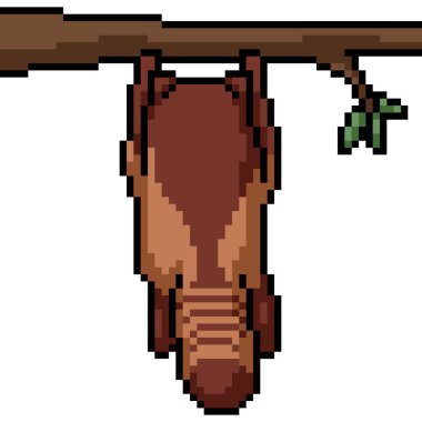 Kırmızı pandanın piksel sanatı izole edilmiş arka plan