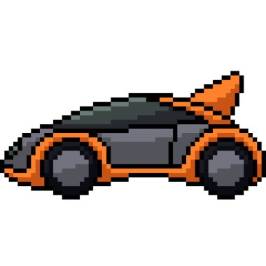 süslü çizgi film arabalarının pikselleri izole edilmiş arka plan