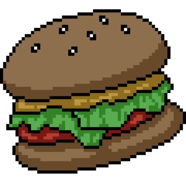 Vejetaryen bitki temelli hamburgerin pikseli.